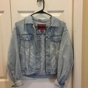 cropped vintage denim jacket